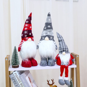 圣诞老人公仔发光娃娃毛绒玩具创意桌面摆件圣诞节装饰品礼物