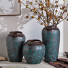景德镇陶瓷复古花瓶摆件客厅插花中式陶罐高级感家居饰品仿真花艺