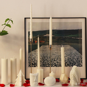 造型白色香薰蜡烛天然大豆蜡餐桌客厅卧室摆件浪漫生日结婚礼物