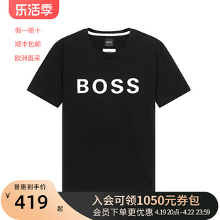 hugoboss雨果博斯男士，棉质圆领短袖男装，t恤50430889001