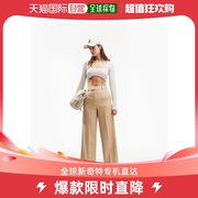香港直邮潮奢asos女士设计阔腿裤子(米黄色)