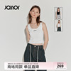 商场同款jamor黑色白色简约背心，24字母图案，百搭上衣jai461163