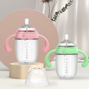 婴儿断奶神器硅胶奶瓶宽口径，防胀气耐摔硅胶水，嘴水杯新生婴儿奶瓶