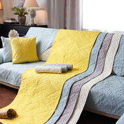沙发垫子北欧现代简约风格，四季通用防滑布艺，套罩巾全盖棉绗缝垫