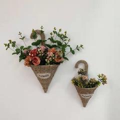 北欧墙壁装饰品墙上壁挂花篮卧室阳台墙面小花架创意家居装饰花盆