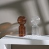 客厅装饰玻璃小花瓶，竖纹圆球艺术水培，插花瓶装饰摆件摄影道具花器