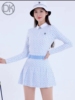 dk高尔夫服装女士长袖套裙，春秋golf女装，韩版印花时尚短裙套装