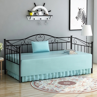 欧式铁艺沙发床两用单人沙发床客厅午睡躺椅加宽拼接床小户型沙发