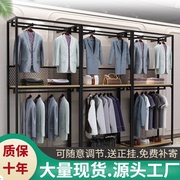 服装店展示架童装店衣服，架子双层落地式挂衣架，男女装店货架陈列架