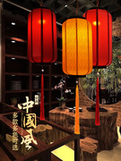 中国风仿古中式吊灯，新中式羊皮灯笼，挂饰户外广告布艺冬瓜灯笼