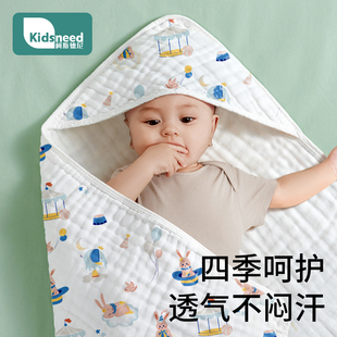 包被婴儿初生春夏季产房纱布，抱被宝宝新生婴儿薄款包单纯棉(单纯棉)包裹巾