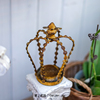 爱上花园丨欧式复古 铁艺铁皮园艺摆件装饰 做旧王冠烛台摆件