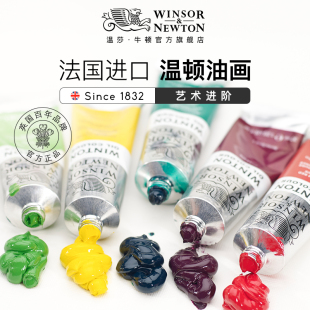 温莎牛顿进口温顿油画颜料37ml200ml55色管装单支油画颜色，12色24色套装美术生专用绘画材料油彩