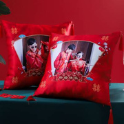 创意抱枕一对结婚礼物，送新人婚庆品，卧室婚房床上装饰红色喜字靠枕
