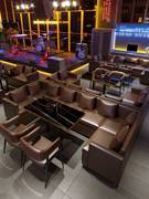 复古酒吧沙发定制ktv包厢，音乐餐厅清吧桌椅，散台u型卡座茶几桌组合