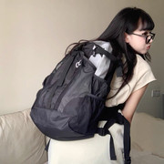 mirenbu2024大学生双肩包美式(包美式)拼色情侣书包登山户外旅行背包