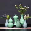 御茗青瓷现代创意居家装饰品摆件，大号陶瓷小花，器台面水培花插花瓶