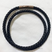 5mm粗真皮羊皮绳项链绳，适用于周生生(周生生)xl刺青转运珠颈链绳皮绳手链