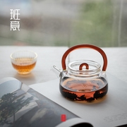 班意玻璃煮茶器泡茶壶烧水壶，日式电陶炉，加热玻璃壶提凉壶花茶壶