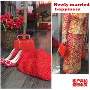女士包包女韩版时尚红色结婚包女包单肩斜挎包百搭手提小包新娘包
