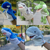 动物鲨鱼手偶鳄鱼海洋张嘴手套玩偶海豚讲故事手指偶玩具舞台表演