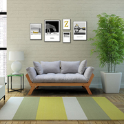 北欧日式沙发床可折叠客厅，双人小户型拆洗实木多功能沙发床1.8米
