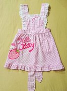 日本hellokitty女童可爱粉红围裙，(购于日本、品附吊牌)