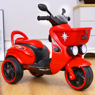 儿童电动三轮摩托车小孩遥控男女宝宝2-6岁超大号充电玩具可坐人