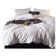 白色床单四件套酒店宾馆专用床单被罩床笠款床上用品民宿风三件套