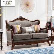 美式真皮沙发组合123客厅实木沙发单人三人沙发，欧式牛皮双人沙发
