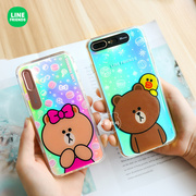 韩国采购Line Friends布朗熊iphoneX来电闪手机壳苹果8Plus发光壳