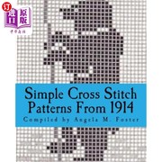 海外直订Simple Cross Stitch Patterns from 1914 1914年的简单十字绣图案