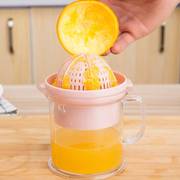 柠檬专用杯手动榨橙子器简易迷你炸果汁杯小型家用水果榨橙汁器