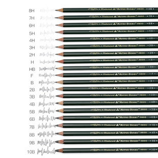 uni三菱铅笔素描铅笔9800绘画专业书写2bhb2h4b套装炭笔学生日本素描铅笔美术生专用2比铅笔考研速干笔6b