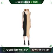 香港直邮staud中长款拼色无袖连衣裙012489bfblbuffblack