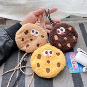 曲奇饼干零钱包挂脖包韩国卡通搞怪创意情侣卡包耳机包可爱钥匙包