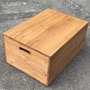 复古带盖实木箱大号储物箱装饰居家收纳箱陈列长方定制加固木盒子
