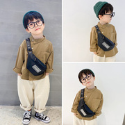 宝宝包包外出韩版男童斜挎包儿童背包时尚小包潮男孩帅气腰包胸包