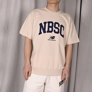 New Balance NB夏季男款圆领字母运动休闲宽松短袖T恤5CD25353