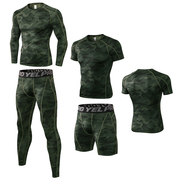 迷彩绿运动内衬男体能训练服速干打底紧身衣军迷健身内搭短袖长袖