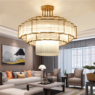 新中式客厅吊灯水晶灯现代奢华别墅饭店酒店餐厅包厢工程大厅灯具
