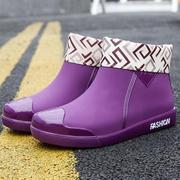 时尚女雨鞋低帮夏雨靴短筒防滑加绒水靴套鞋舒适耐磨学生胶鞋保暖