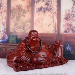 高档红檀木雕弥勒佛像摆件实木大号布袋坐笑佛家居饰品红木工