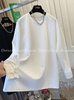 DHR 黑色白色圆领棉长袖T恤上衣女装打底衫今年流行2023秋季