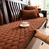 冬季毛绒加厚沙发垫子定制简约防滑红木，实木办公室坐垫真皮沙发垫