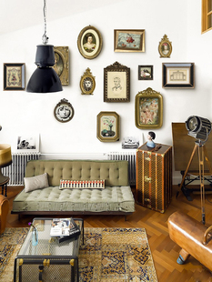 欧式轻奢复古照片墙客厅，卧室小众艺术装饰画组合背景墙相框挂画