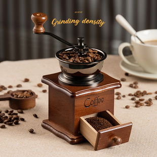 咖啡豆研磨机家用手磨咖啡机，小型咖啡磨粉机手动研磨器手摇磨豆机