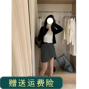 黑色冰丝防晒针织开衫外套女夏季吊带外搭小披肩坎肩罩衫上衣小衫