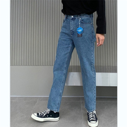 mrdong东大门韩国男装，vintage水洗5色复古雪花，宽松直筒牛仔裤