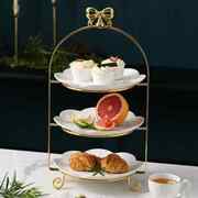 欧式茶几摆件糖果盘蛋糕托盘陶瓷果盘简约创意现代水果盘客厅家用